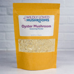 Bag of oyster powder mushrooms