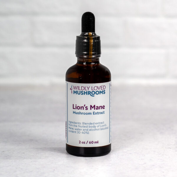 bottle of lion's mane extract